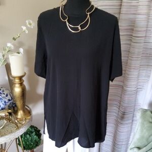 Eileen Fisher Black Short Sleeve Top